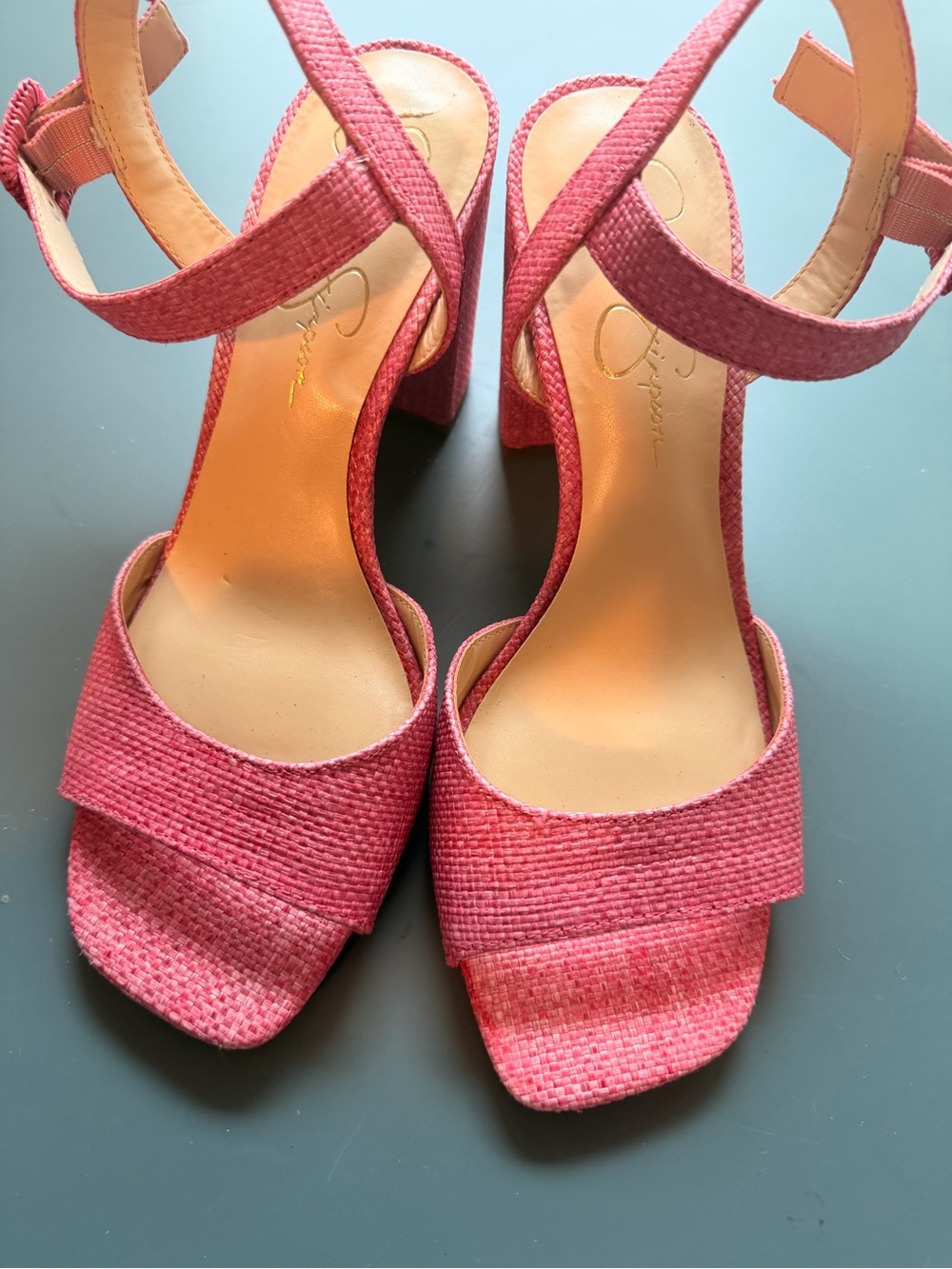 Jessica Simpson Raspberry Pink Block Heel Sandals - Picture 5 of 5